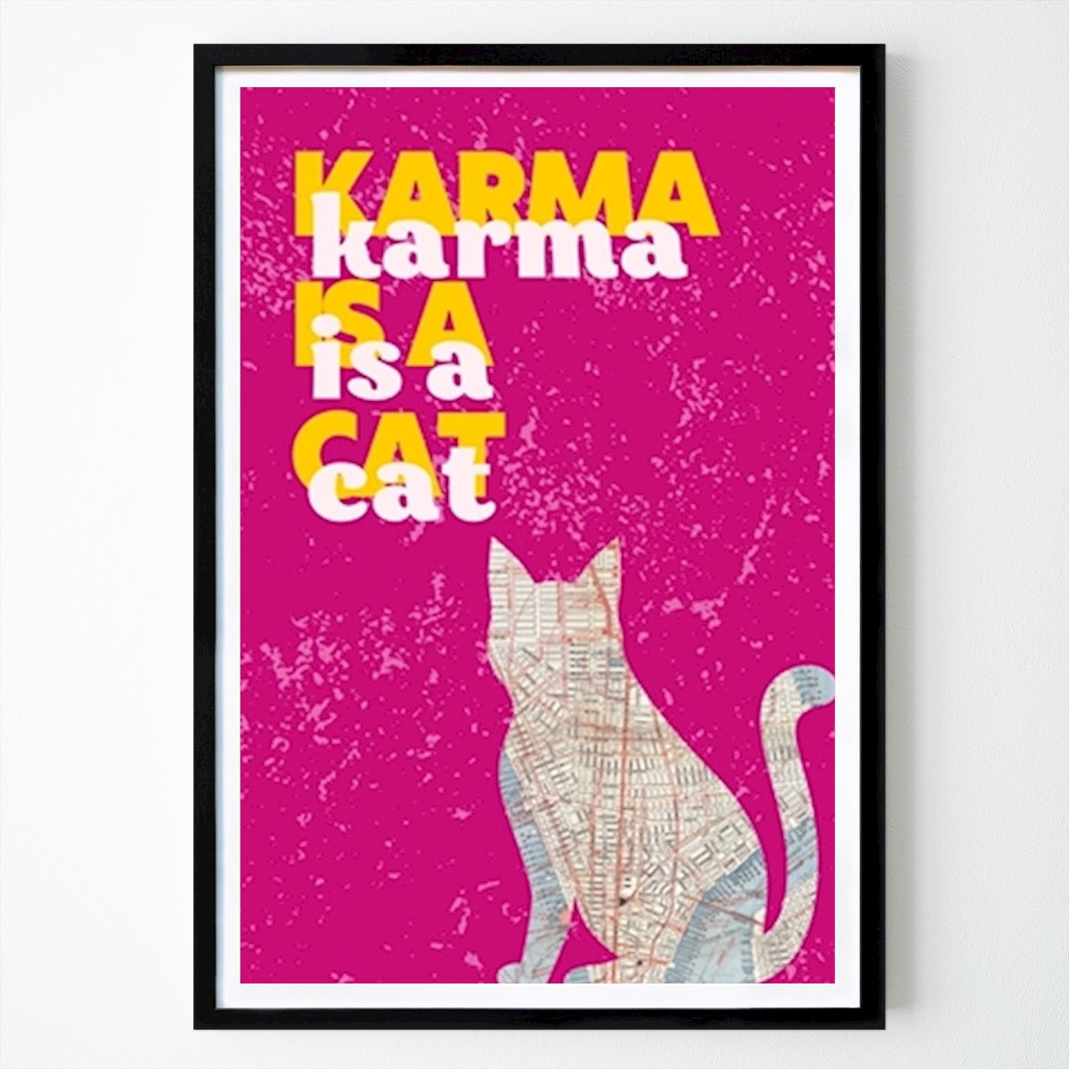 Arte Póster: Karma is a Cat de Wealth on Canvas