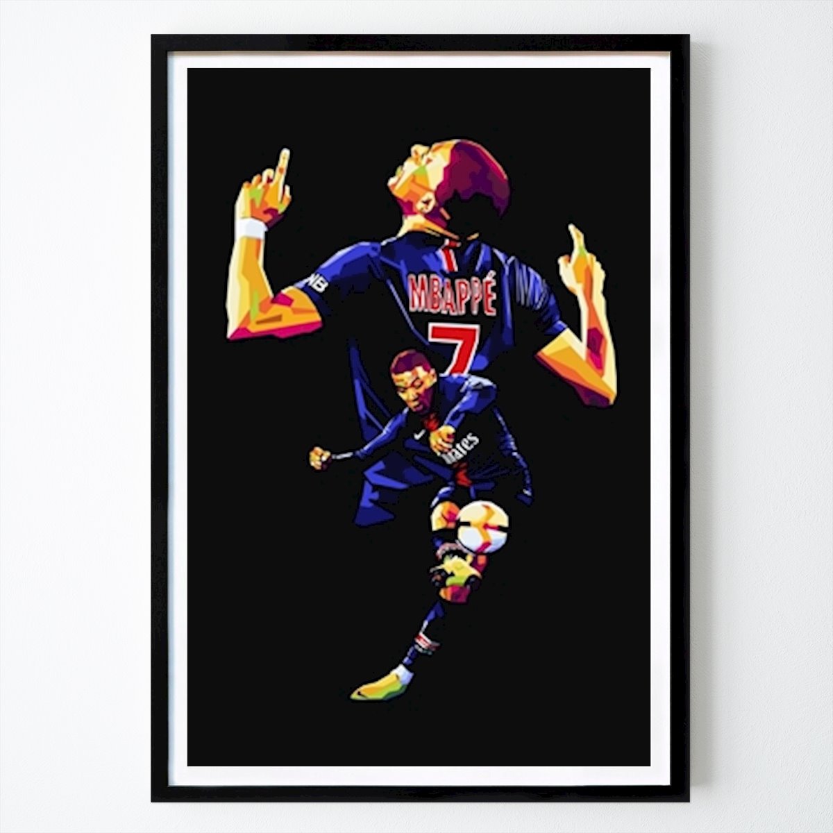 Voetbal Poster: Kylian mbappe van Kuli art