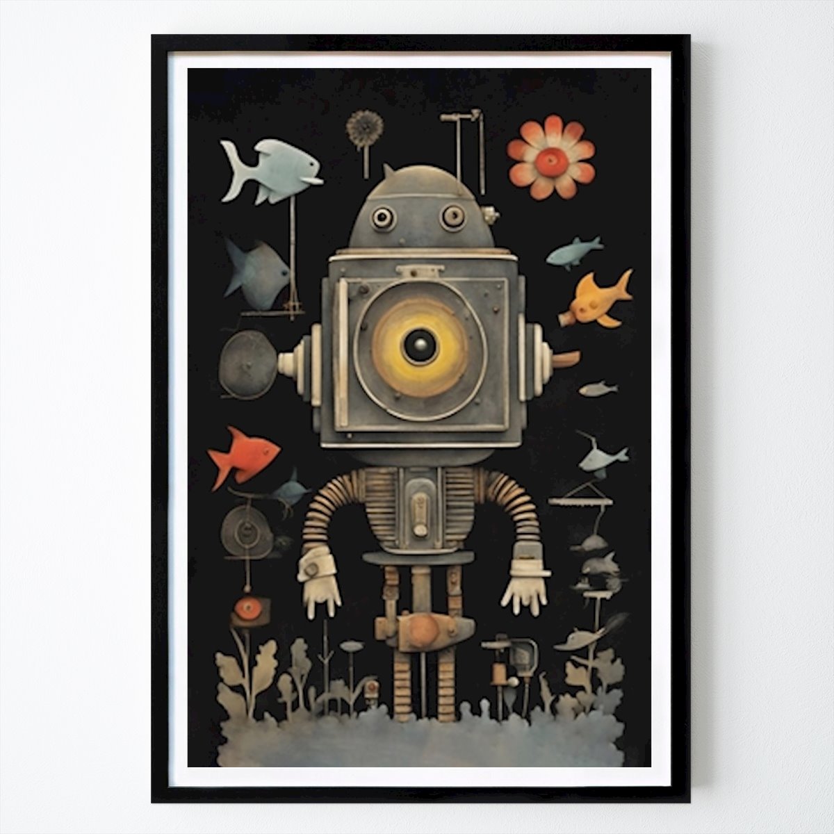 Art Poster: Diving like a robot von Pierre Angell