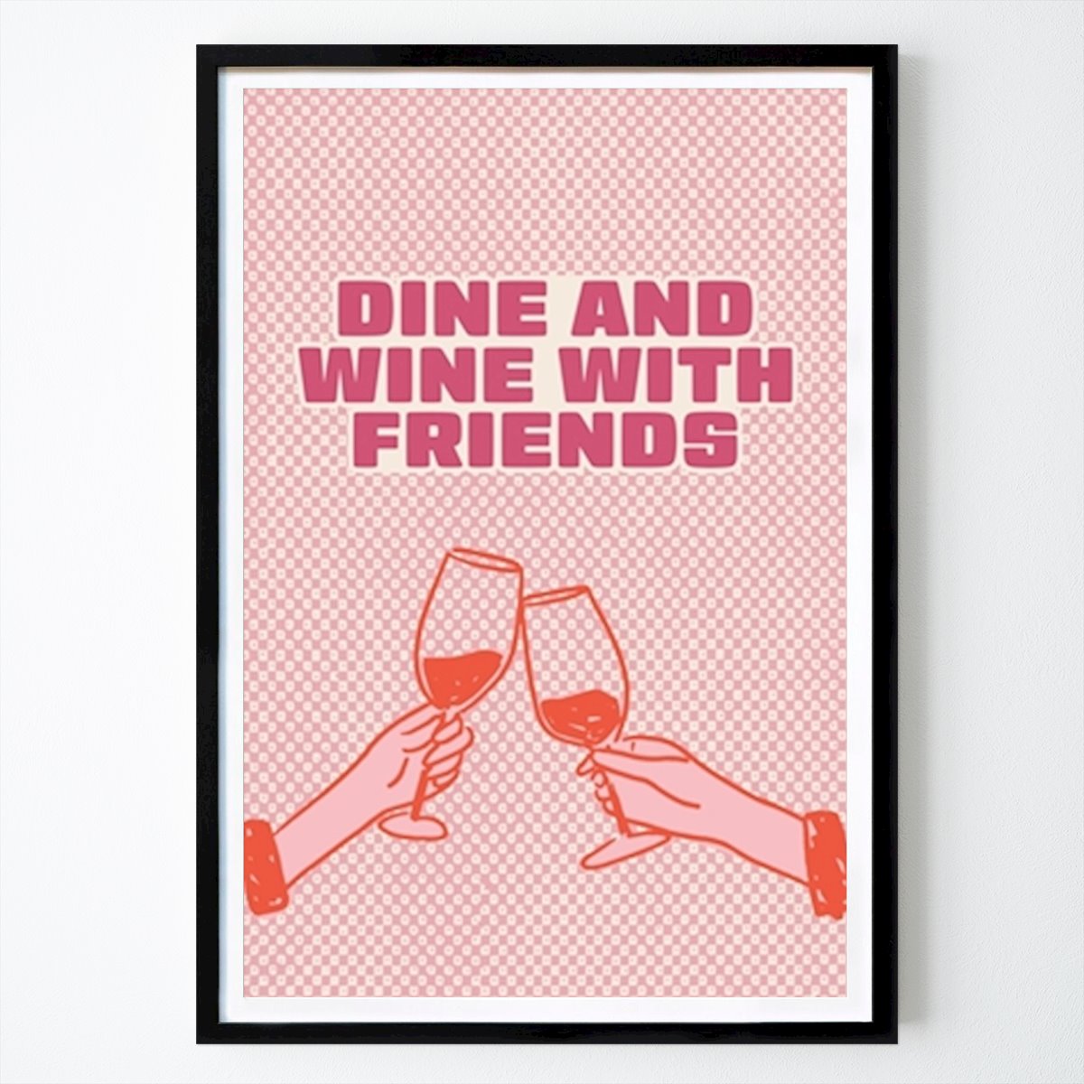 Konstnärlig Poster: Dine and Wine with Friends av Malou Studio