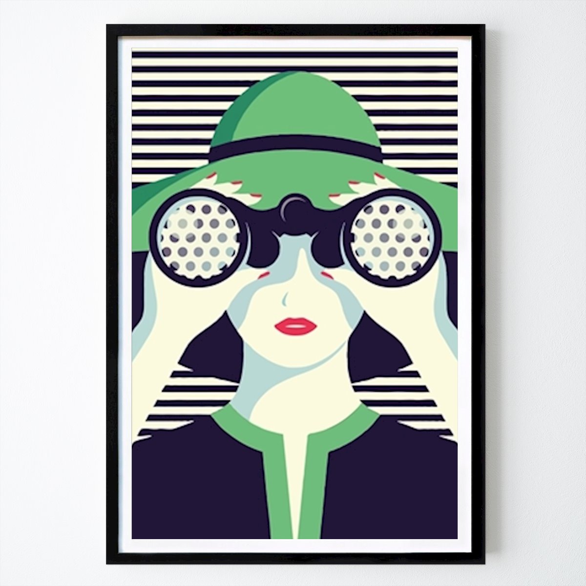 Miasta & Kraje Plakat: Woman Urban Gaze Mural autorstwa Black and white art
