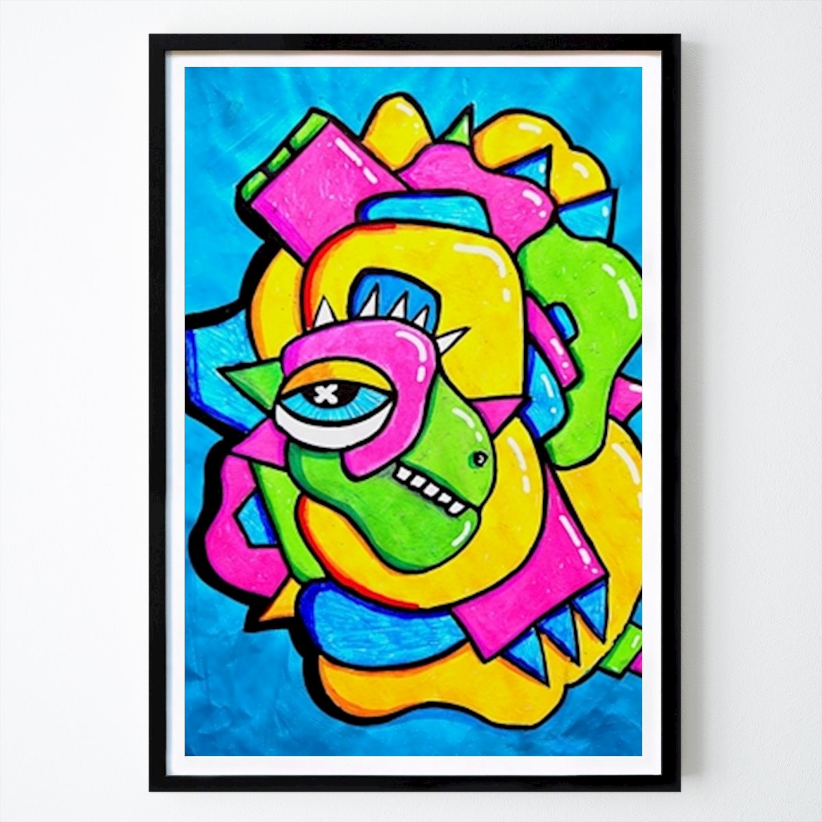 Pop Art Plakat: Fargerikt Bilde Colorful Art av Art By Hakon