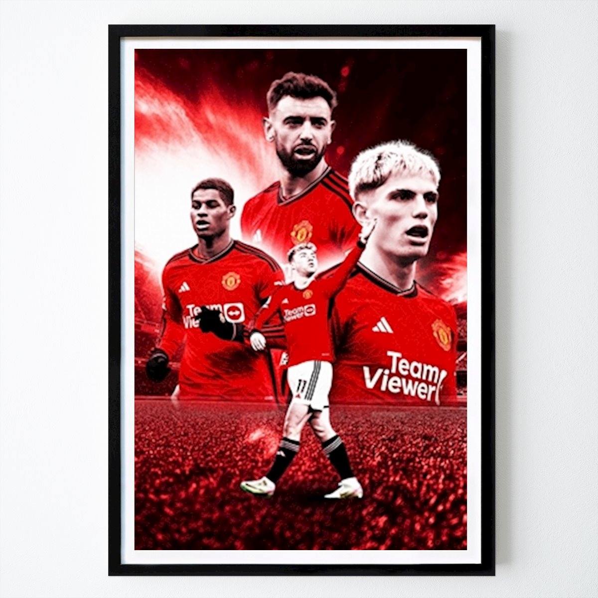 Piłka nożna Plakat: Piłka nożna Manchester United autorstwa Atonio