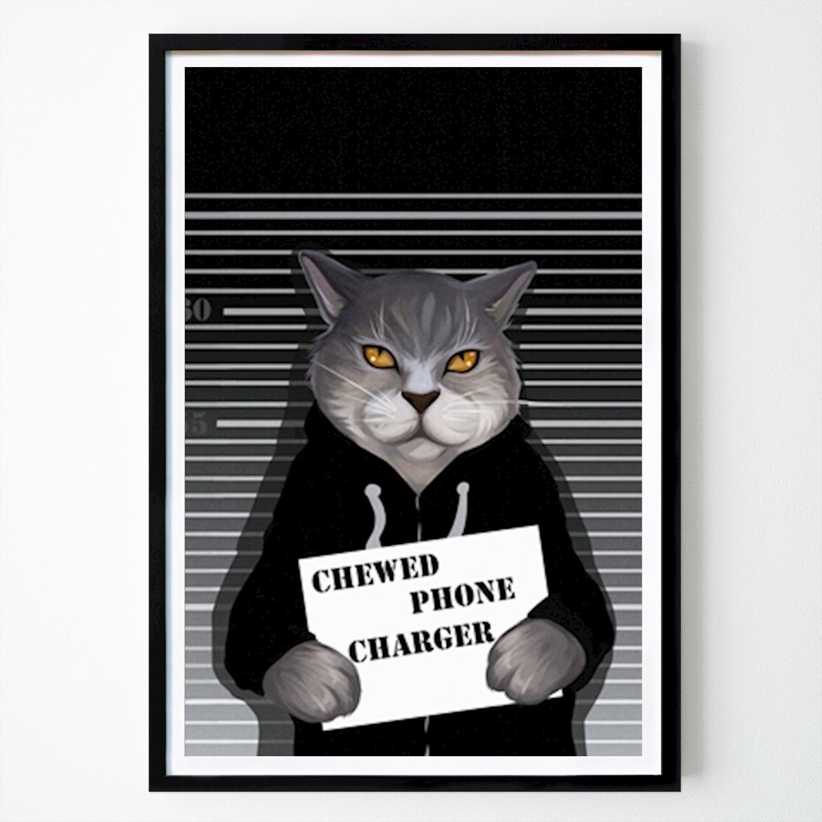 Animale Poster: Caricabatterie per telefono masticato Cat di Cute Animal