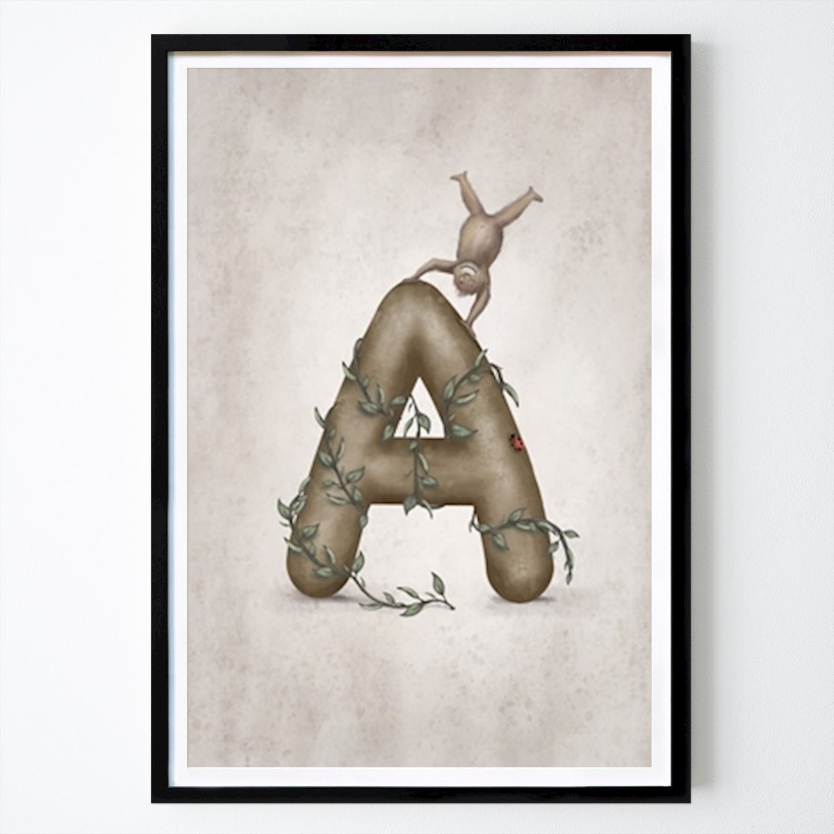 Bokstavstavla A Poster von Hanna Sandgren – Kinder Wandbild – Printler