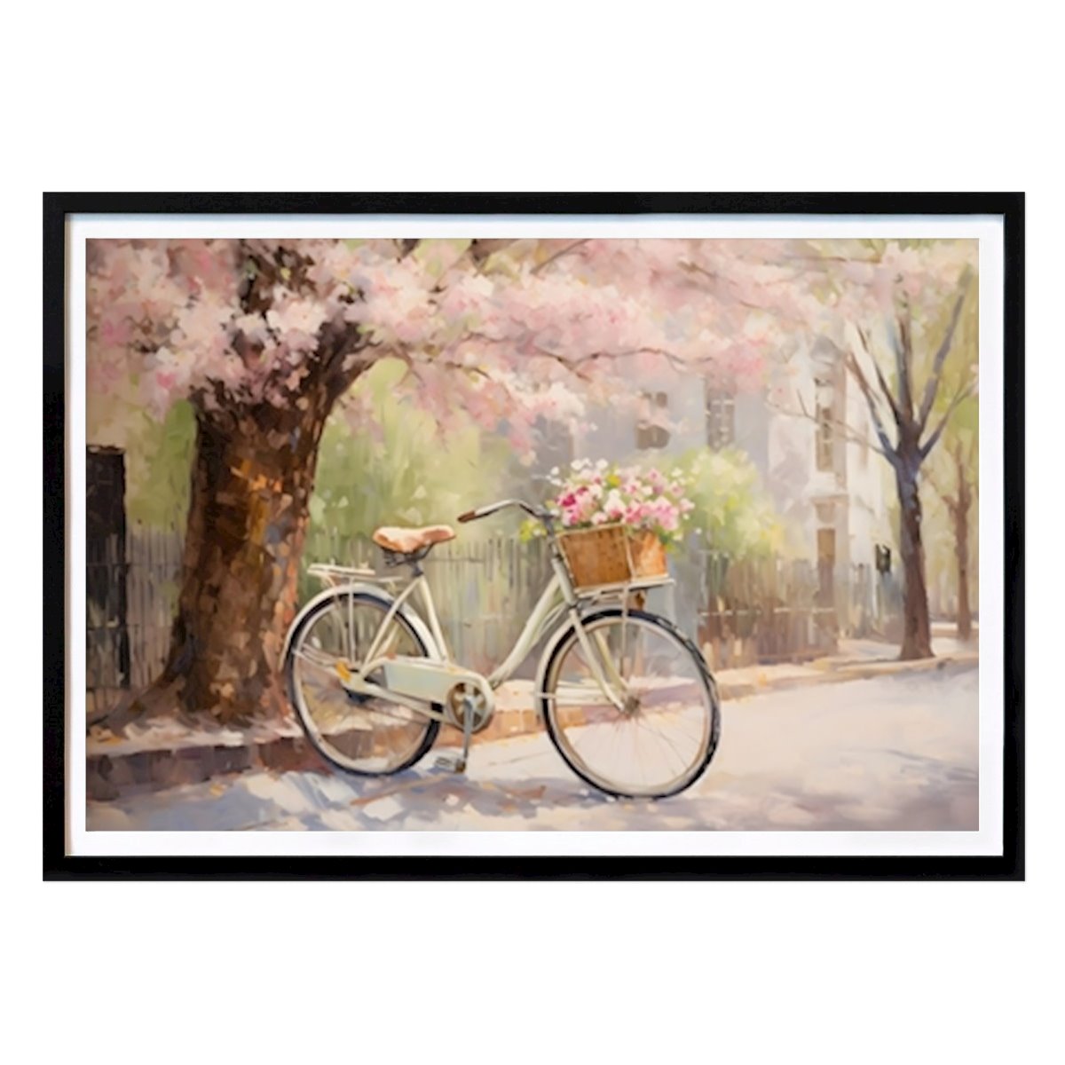 Retro & Vintage Poster: Spring Bike Town City by Cinematic Meme