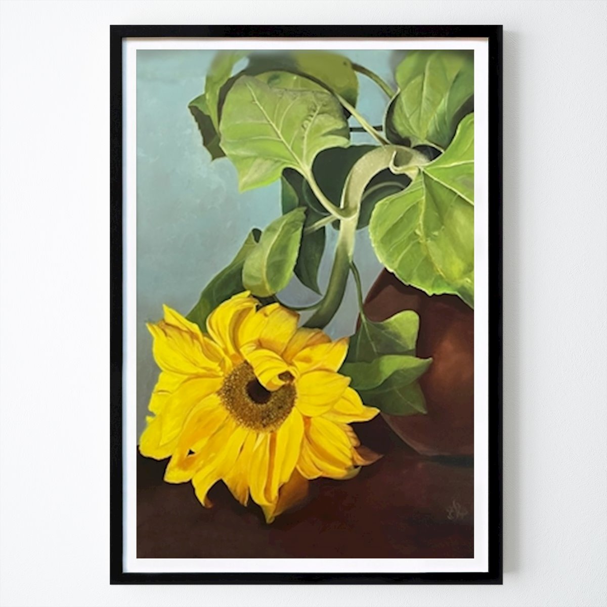 Botanical Poster: Sunflower by Elena Stormoen