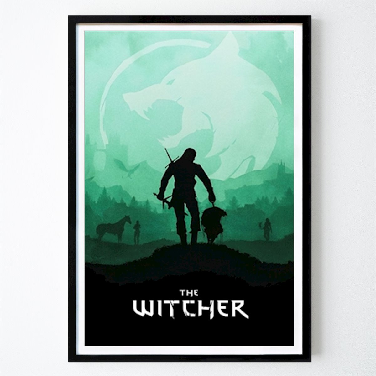 Kunstnerisk Plakat: The Witcher minimalistisk plakat av Perry erin