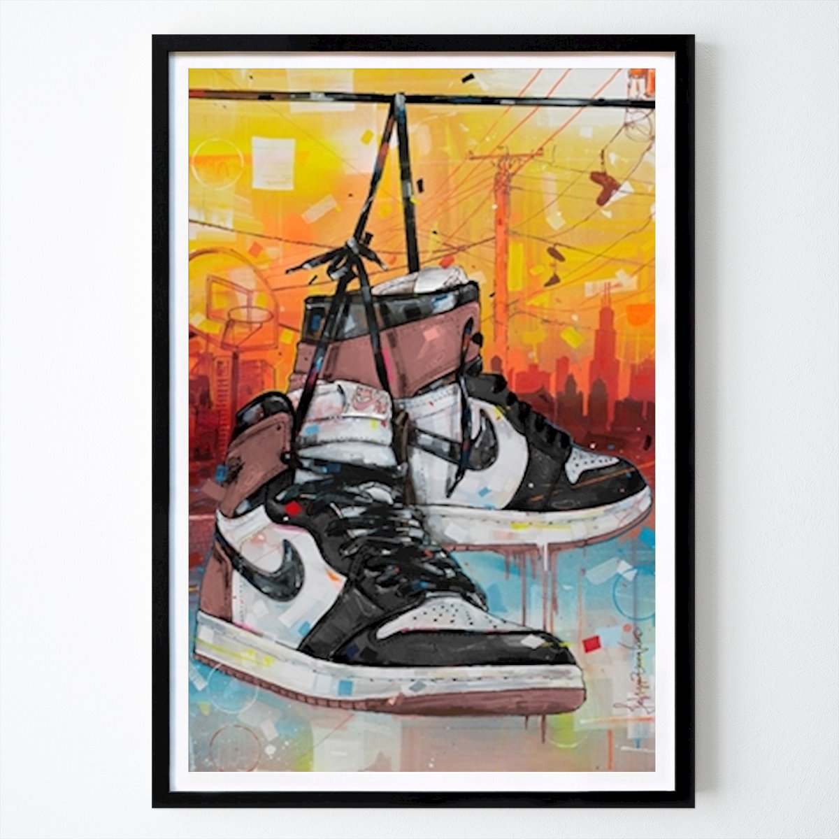 Basquete Poster: Air Jordan Powerline Ferrugem Rosa de Ilse Kauffeld
