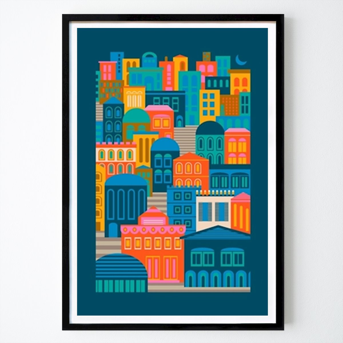 Città & Paesi Poster: LUCI DELLA CITTÀ DI NOTTE Urban Mod di Jackie Tahara