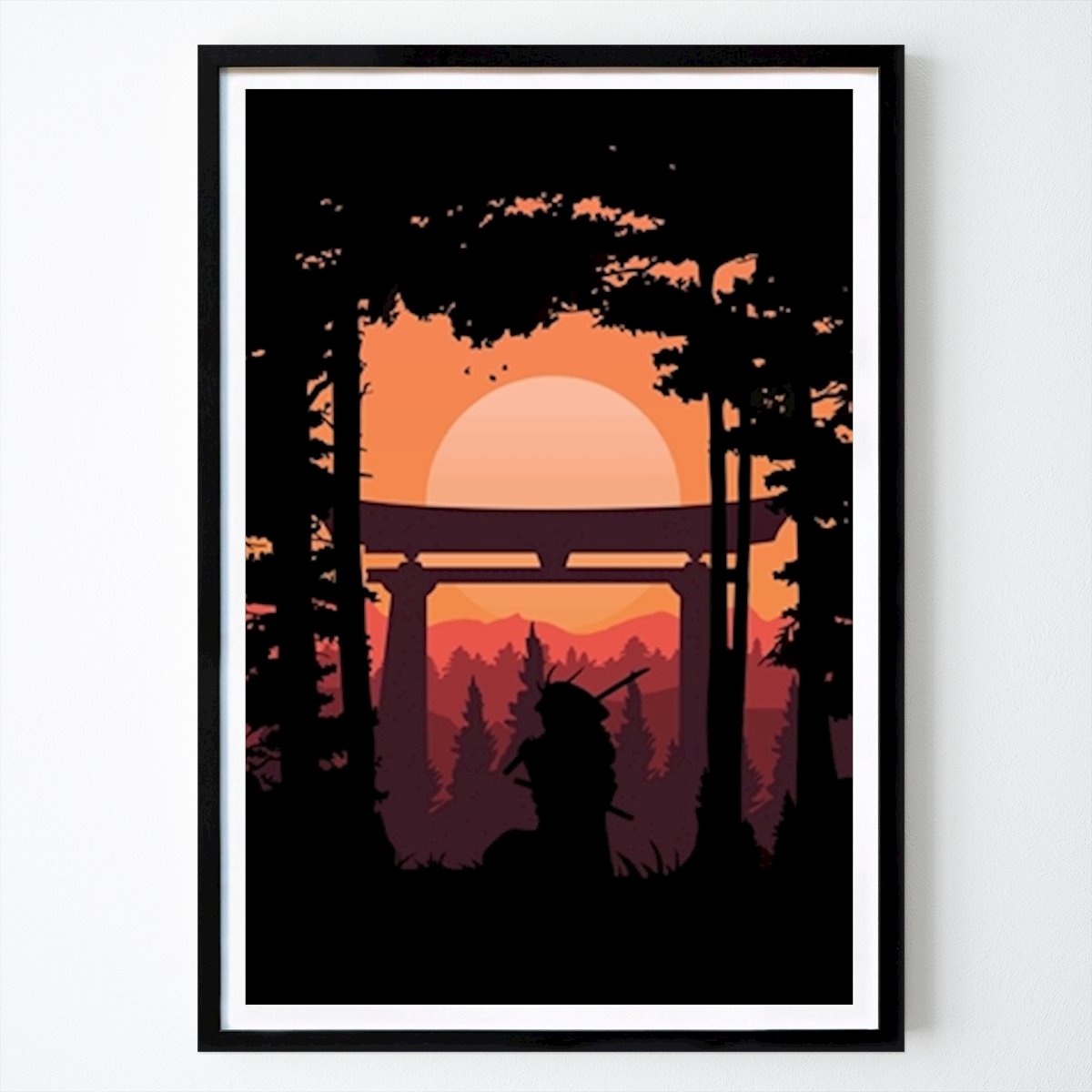 Elämäntyyli Juliste: Samurai Japanin siluetti tekijänä REZ DESIGN