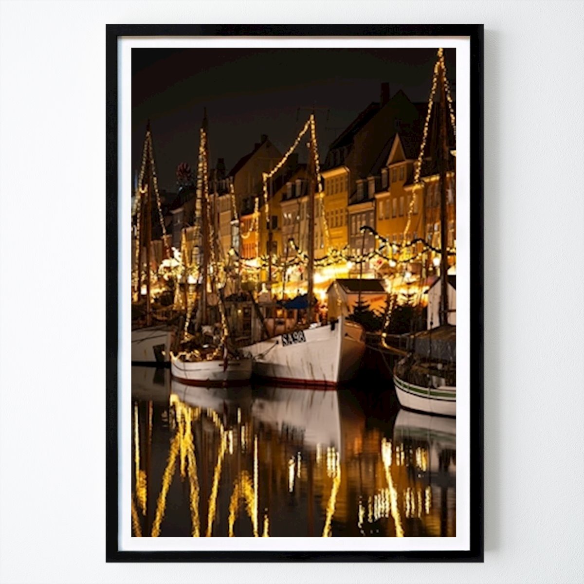 Arquitectura & Diseño Póster: Christmas lights in Nyhavn de Rune Rathje