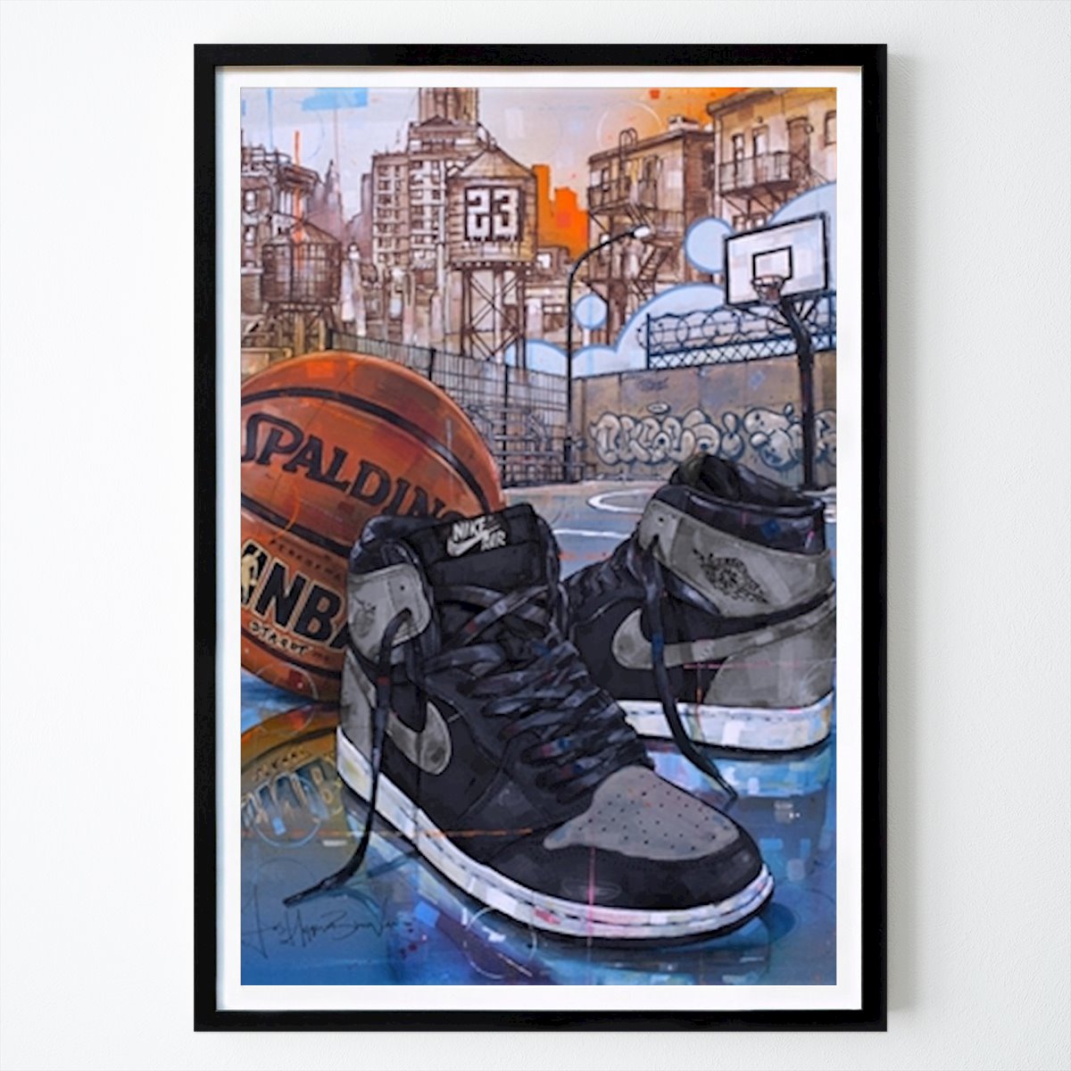 Basket Poster: Sneaker Shadow 1.0 basketboll av Ilse Kauffeld