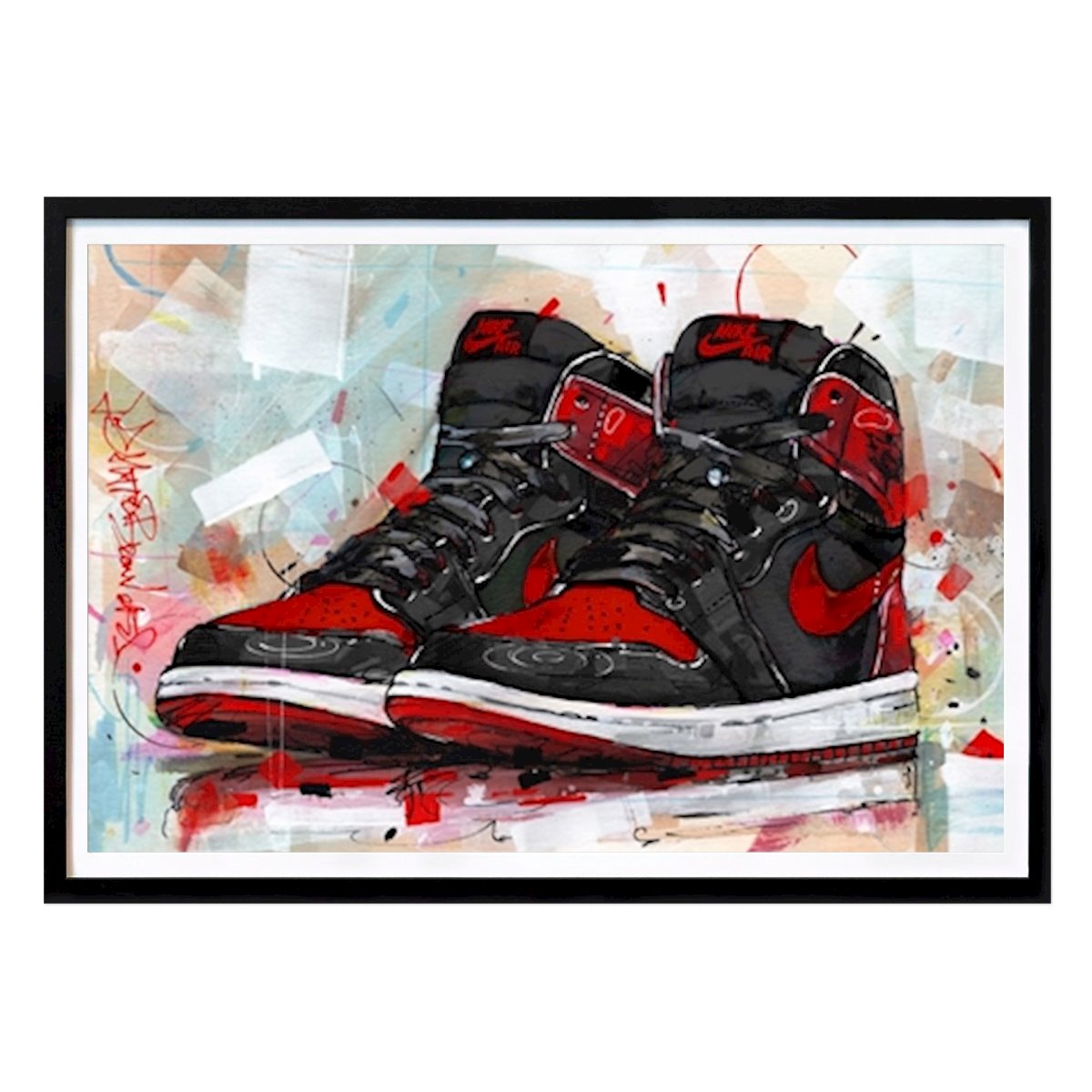Retro & Vintage Plakat: Buty sportowe Nike Retro Jordan1 autorstwa Ilse Kauffeld