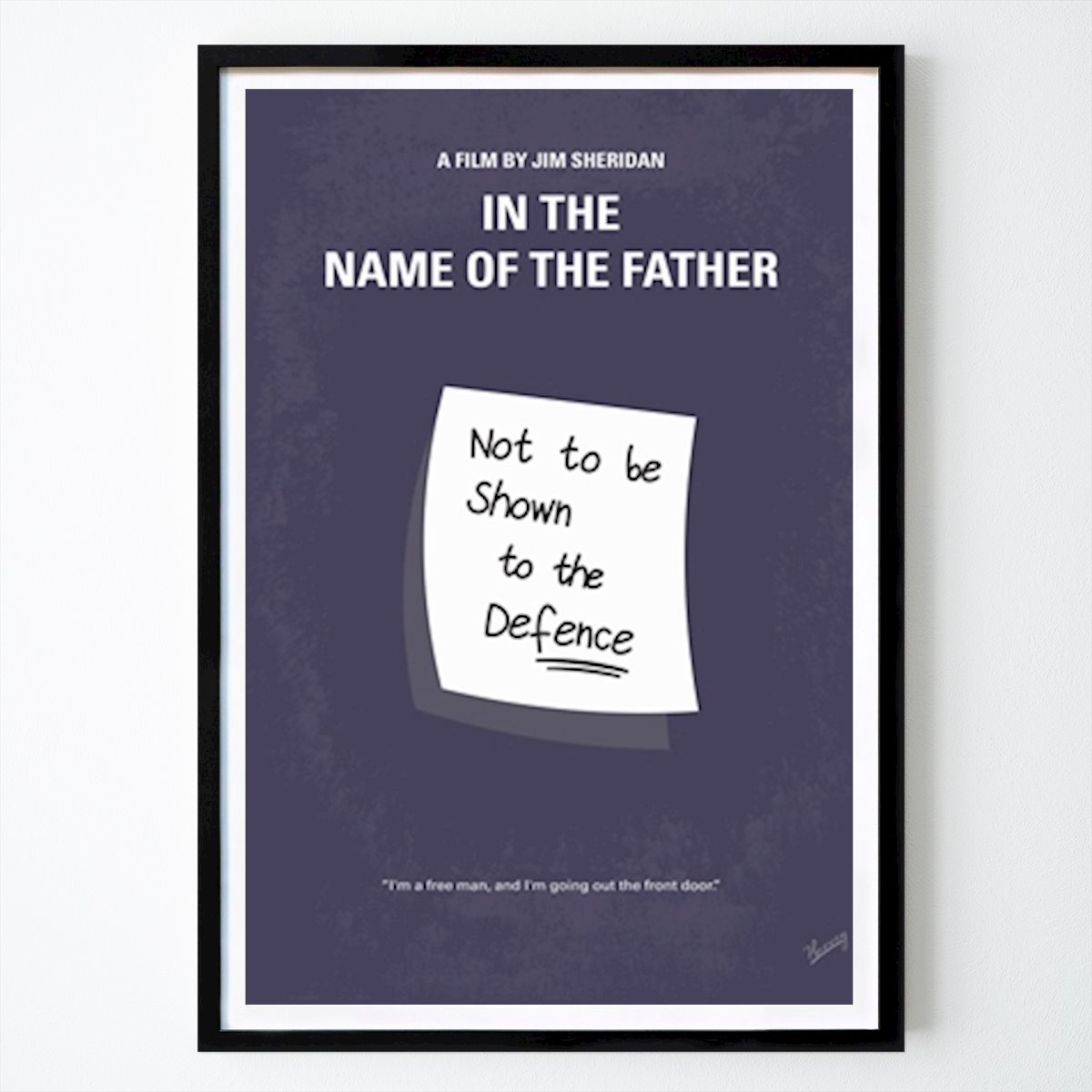 Människor & Porträtt Poster: Nr.007 In Name of the Father av Frame Craft Studios