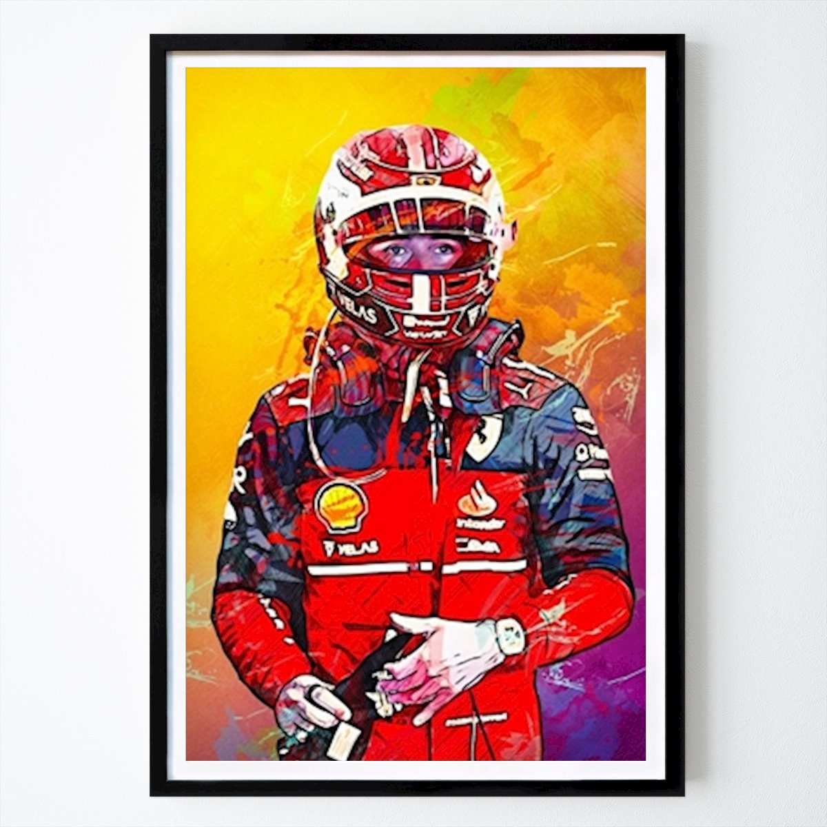 Formula 1 Poster: Charles Leclerc Painting by Sasuke 23