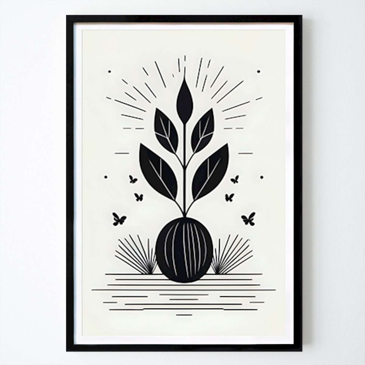 Abstracto Póster: Jardín minimalista de Illane lamar