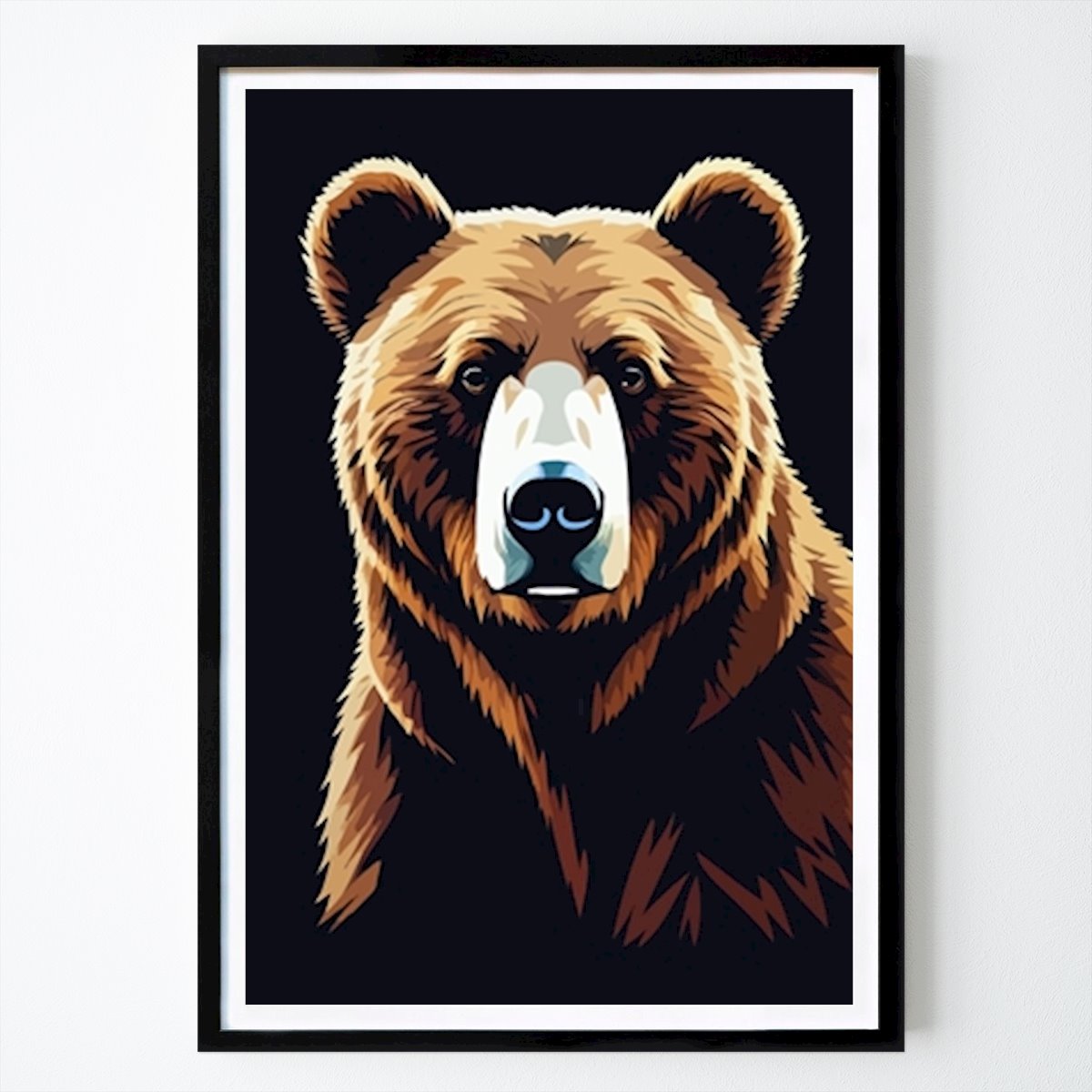 Pop Art Poster: Brown Bear by Namo barteaux