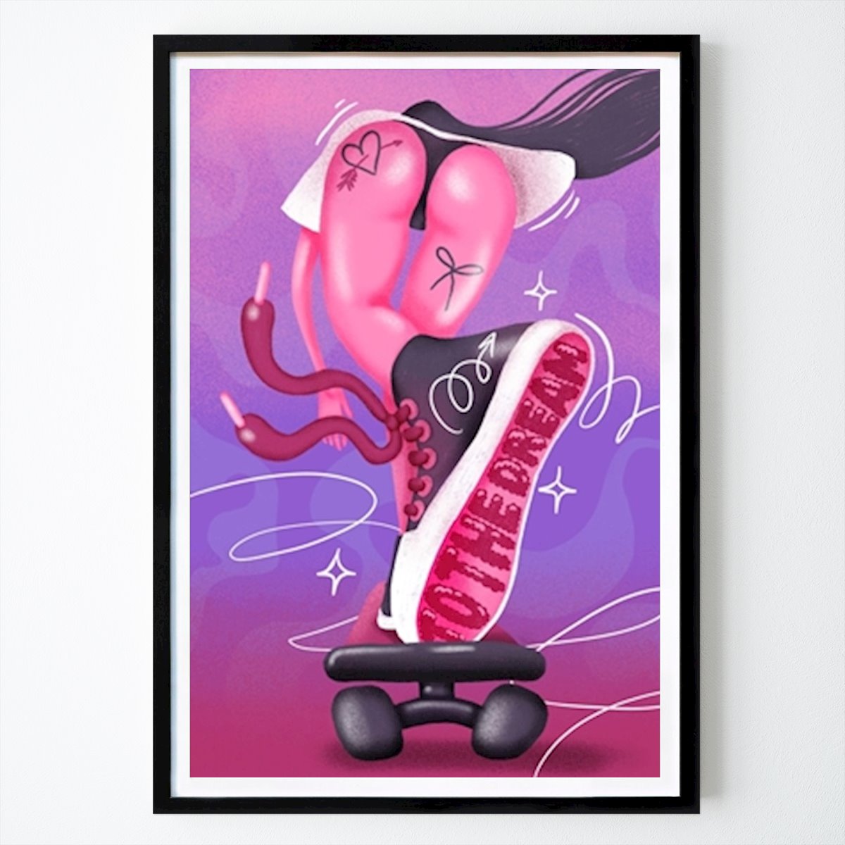 Hobby Poster: Till drömmen! Flicka på en skateboard av Evgeniia Voropaeva