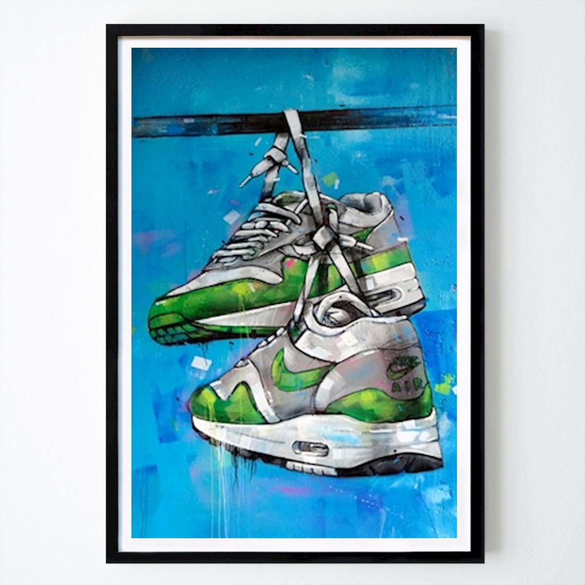Freizeit Poster: Air Max 1 Grünes Graffiti von Ilse Kauffeld
