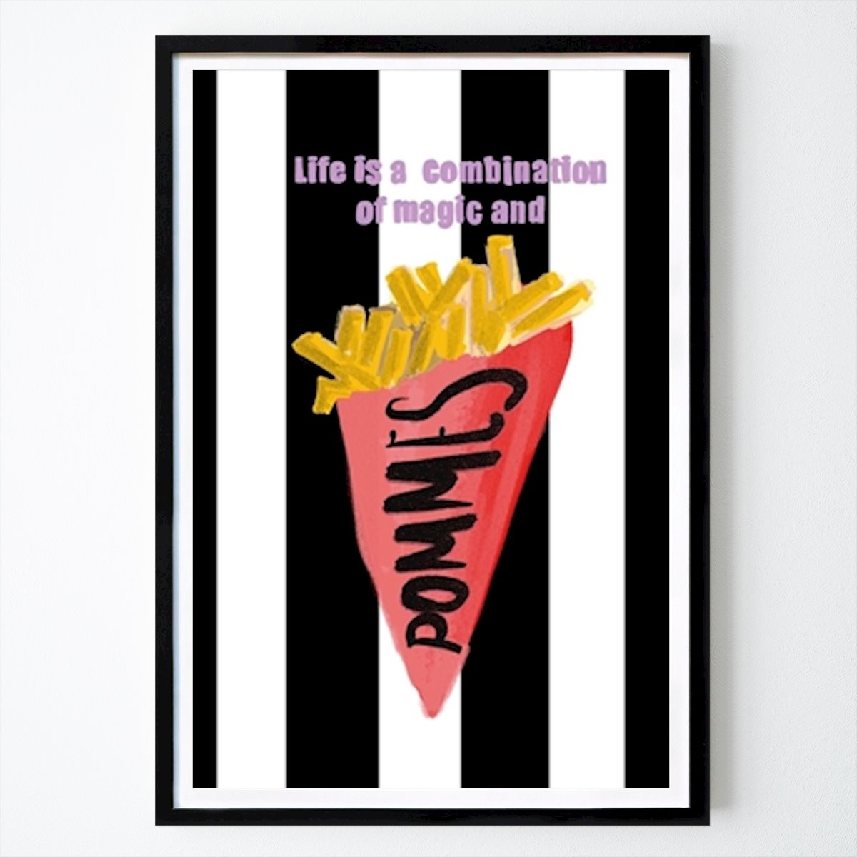 Abstrakt Plakat: Pommes er magi av Ute Arnold