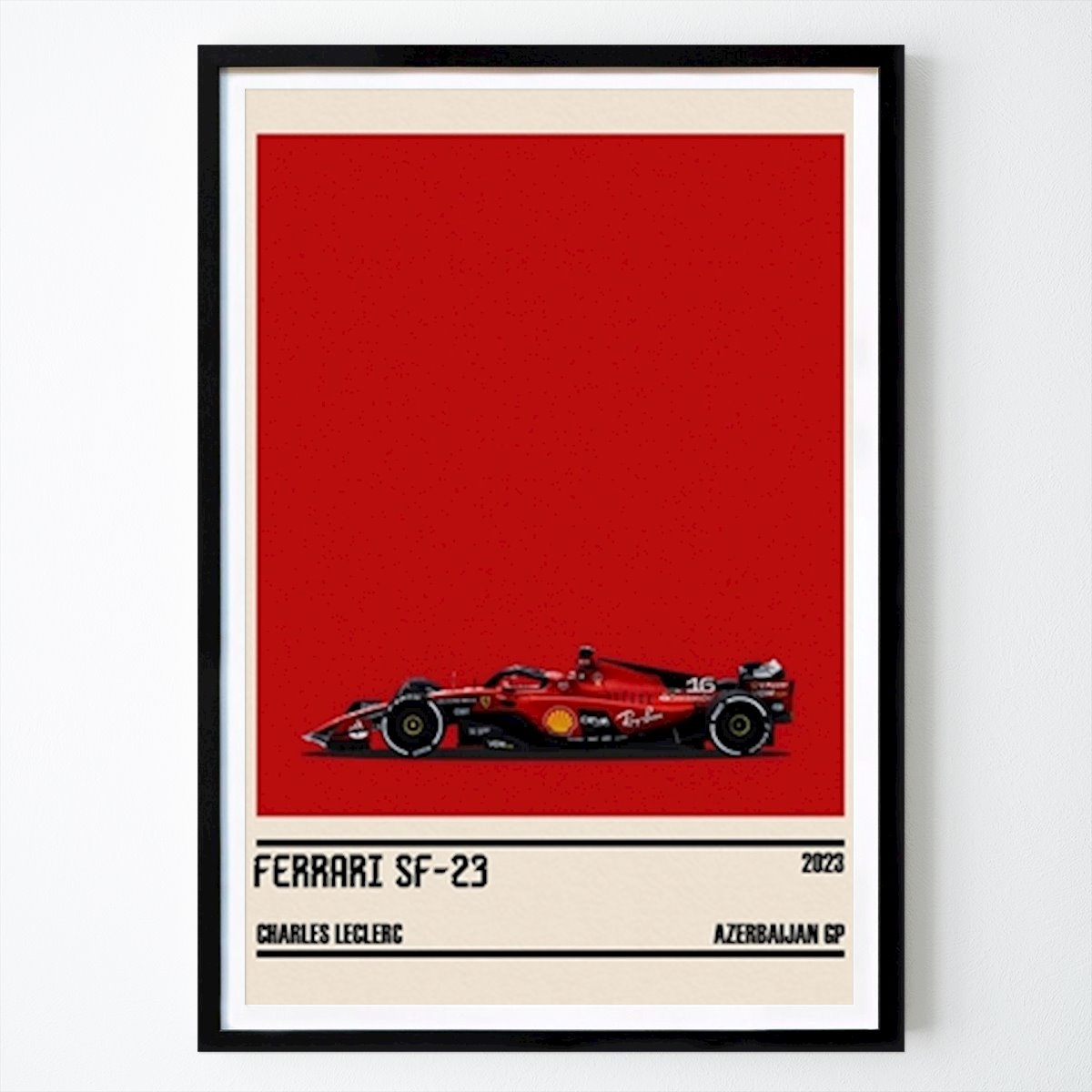 Auto's Poster: Charles Leclerc Auto poster van Martin