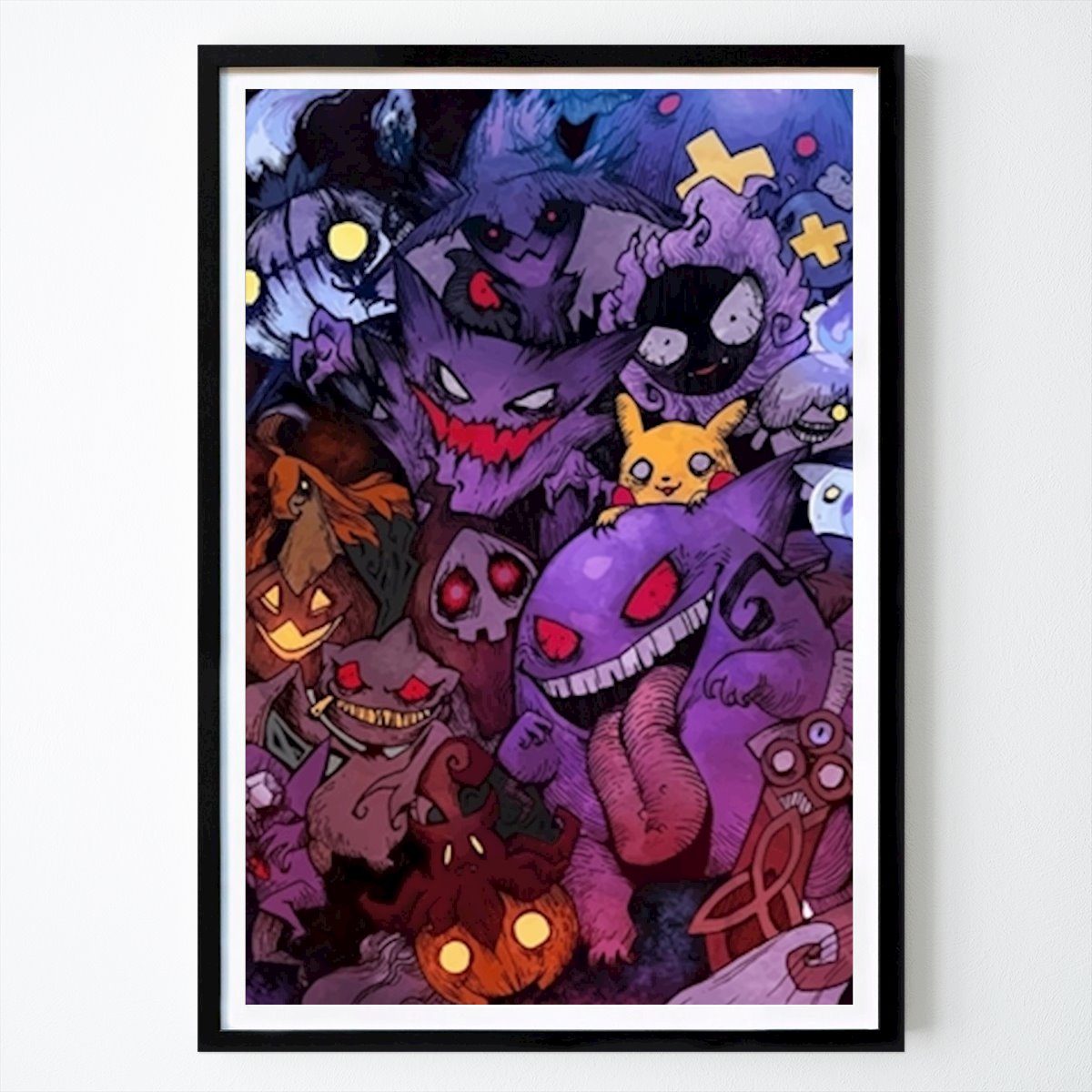 Rétro & Vintage Affiche: Pokémon d’Halloween par Stella Silver