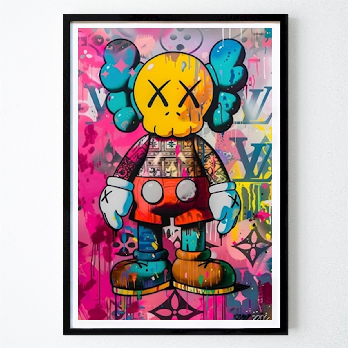 Pop Art Poster: Pop Art Kaws x LV Graffiti by Mber schmalz