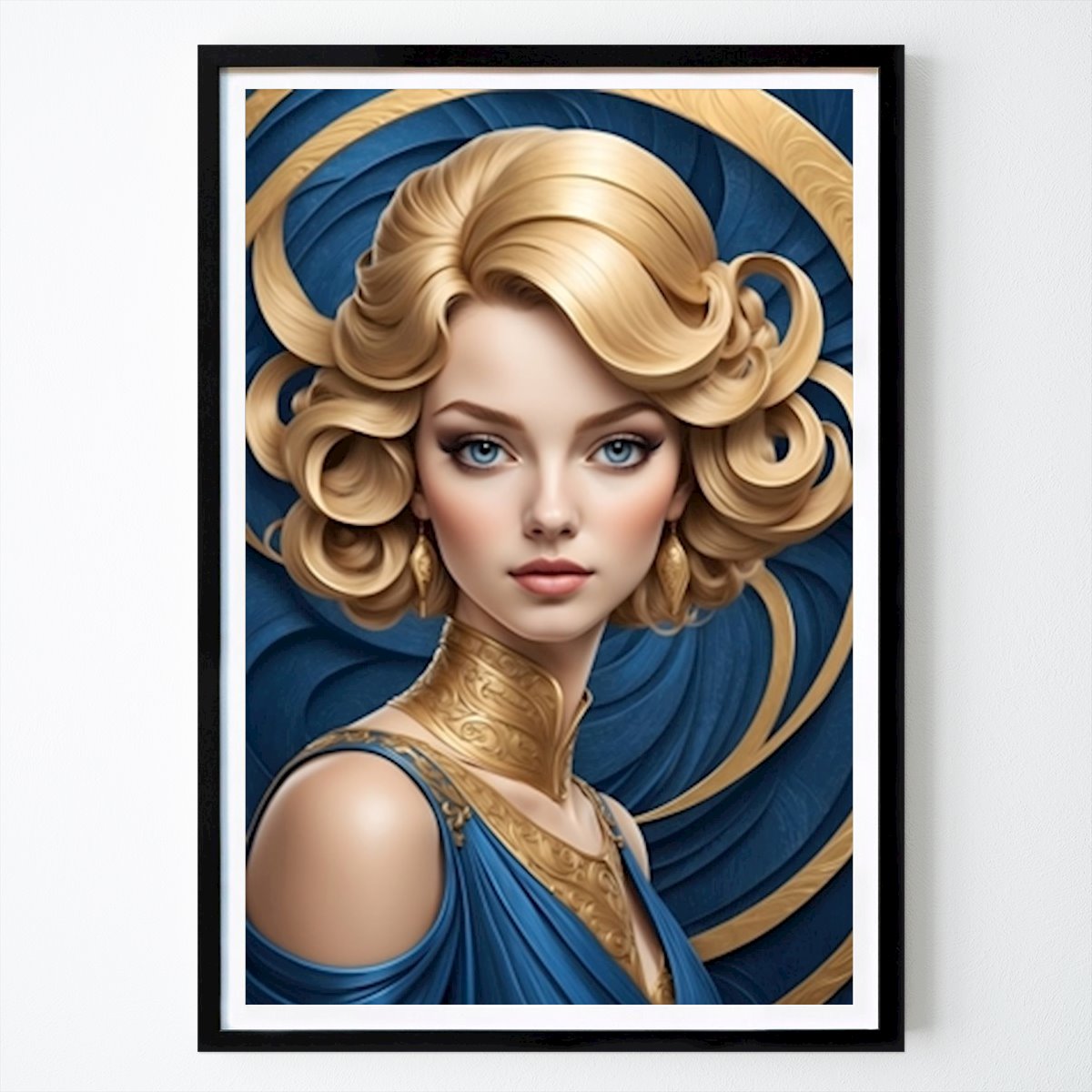 Art Deco Plagát: Art Deco pekná blondínka III od Art Deco - The Golden Era