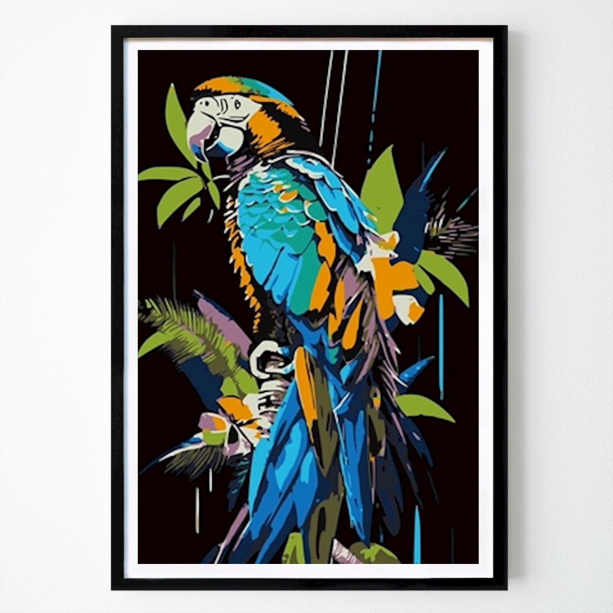 Animals Poster: Colorful parrot by Hamsah Best