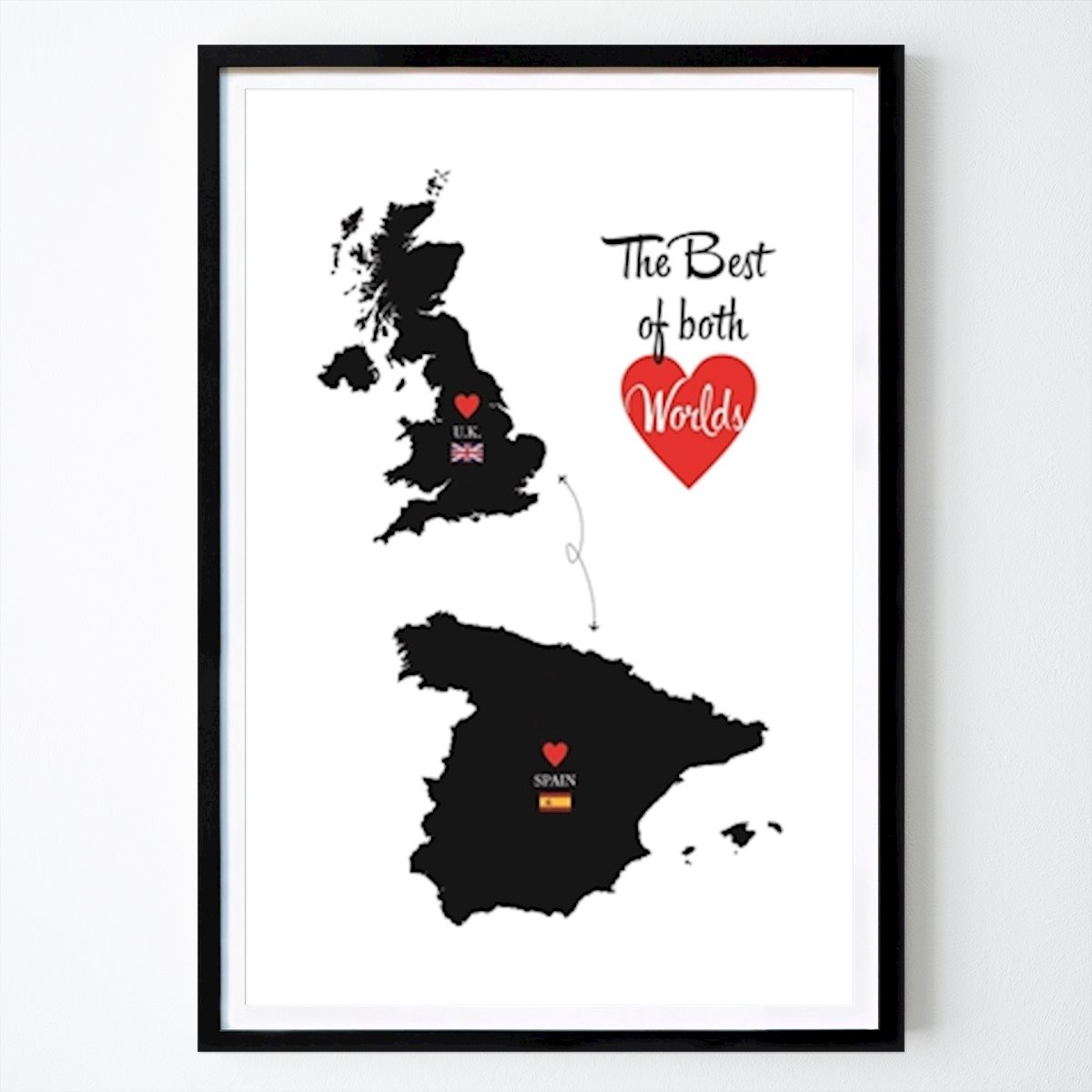 Retro & Vintage Póster: Lo mejor de UK - ESPAÑA de YooY Studio