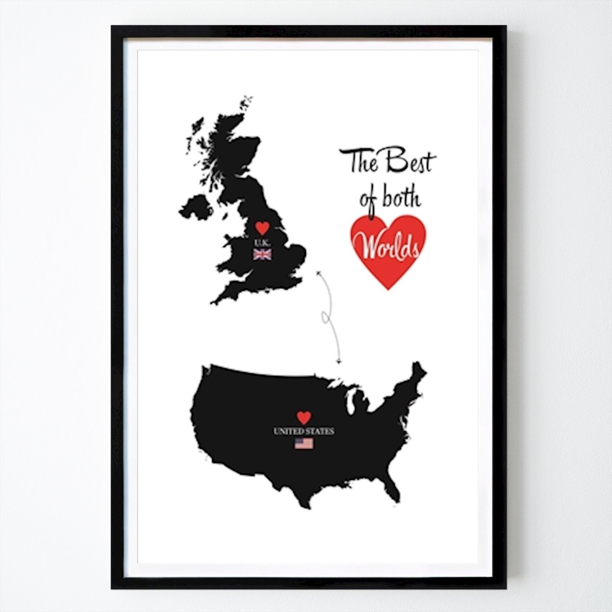 Retro & Vintage Póster: Lo mejor de UK - EEUU de YooY Studio