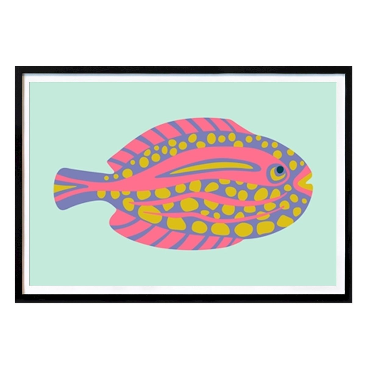 Naturaleza Póster: ZONA TROPICAL Spot Fish Pink de Jackie Tahara