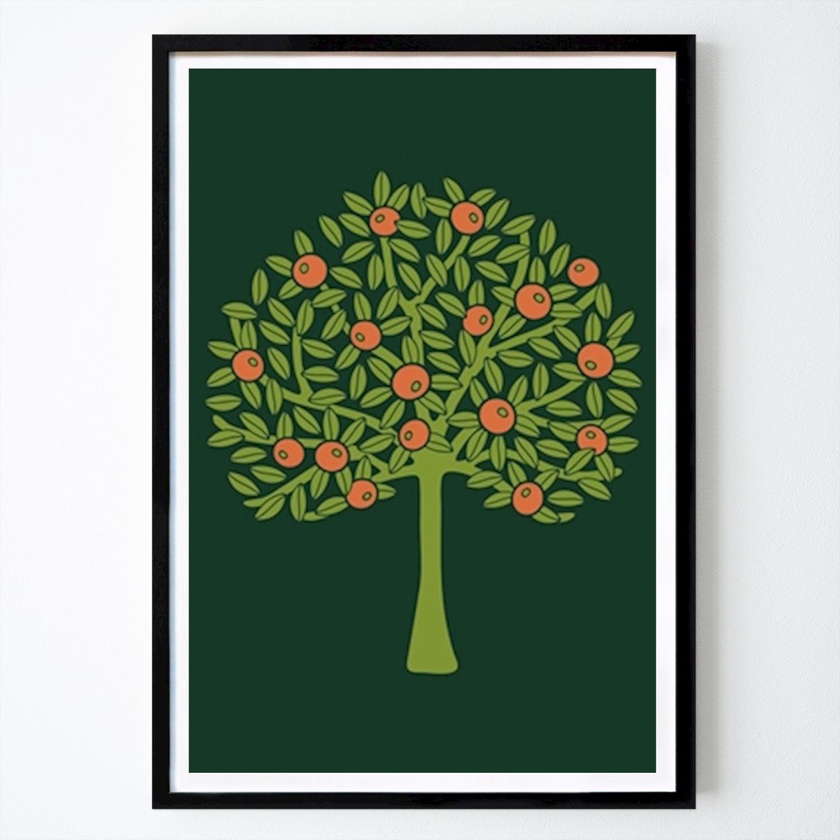 Italien Poster: ORANGERIE Zitrusbaum Dk Grün von Jackie Tahara