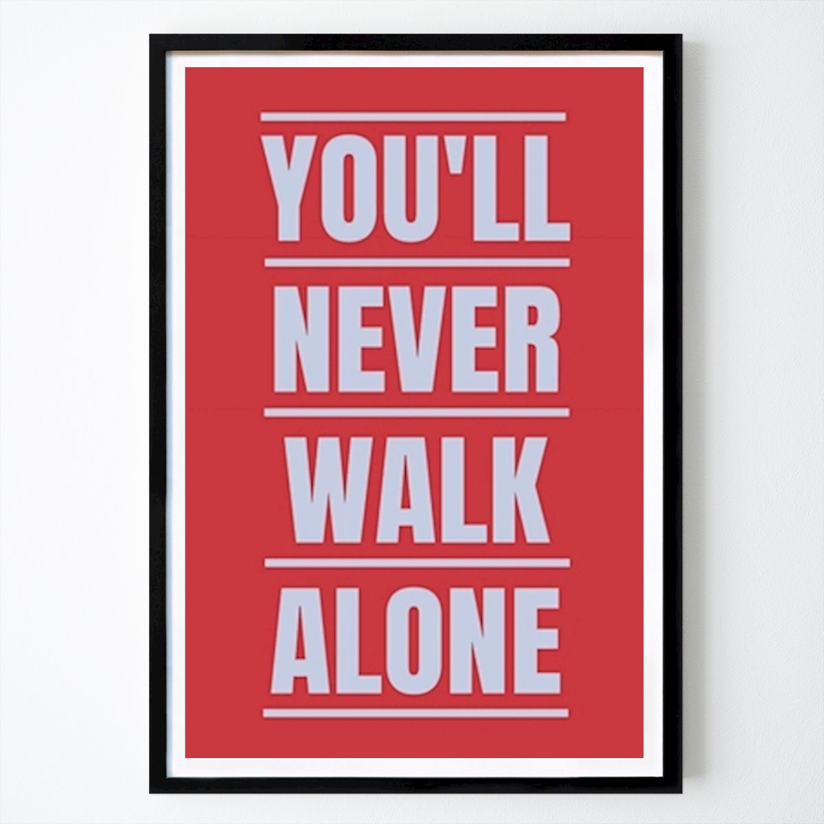 Freizeit Poster: YNWA Slogan Liverpool von Fino Grande