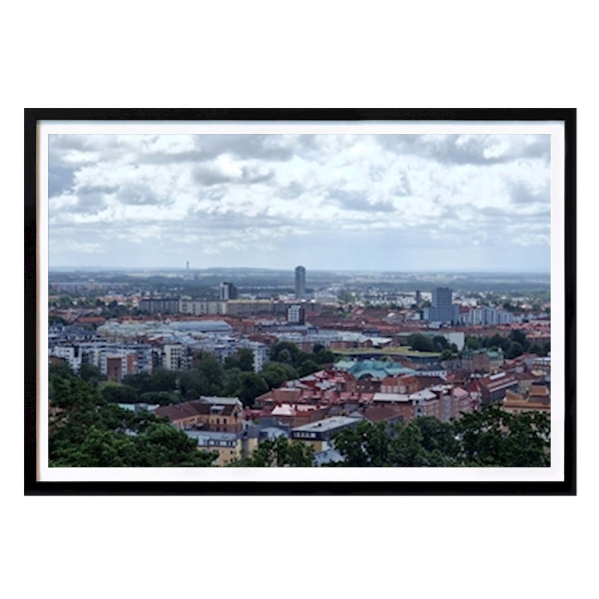 Villes & Pays Affiche: Ligne d’horizon de Halmstad par Bo Halm