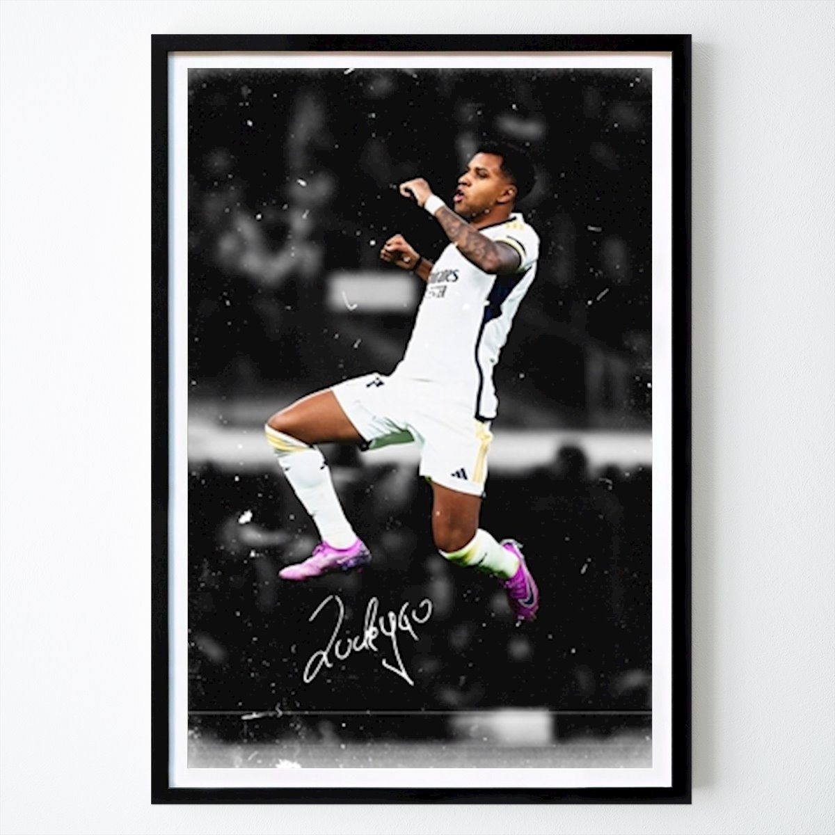 Rodrygo Signatur Poster von Mrcus JOJO – Fußball Wandbild – Printler