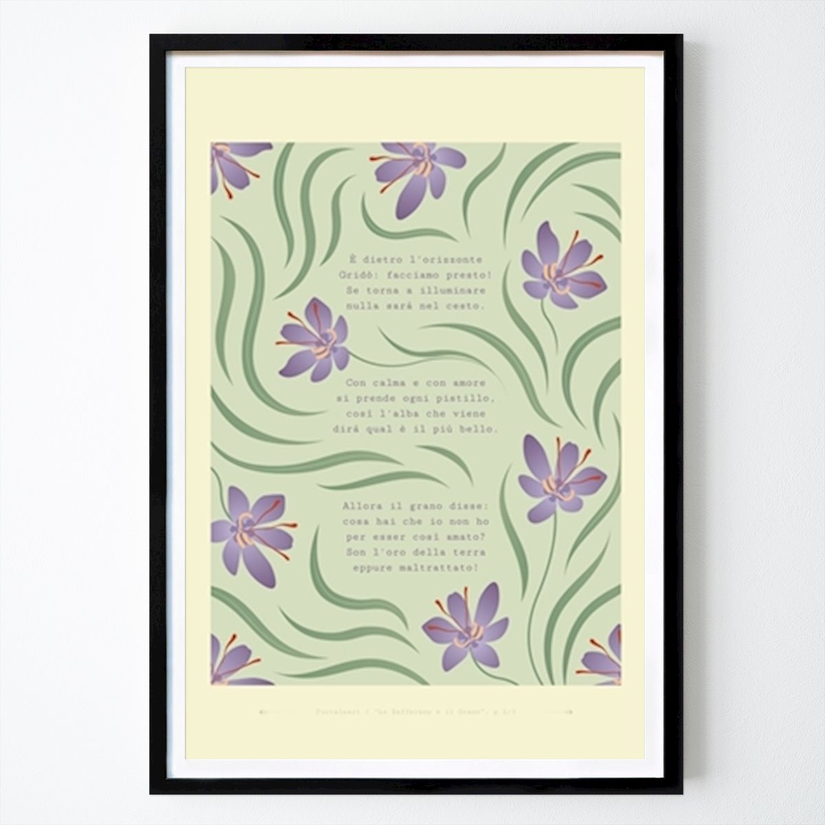 Włochy Plakat: Saffron & wheat poem (Pt. 2/3) autorstwa Pietro Sculco