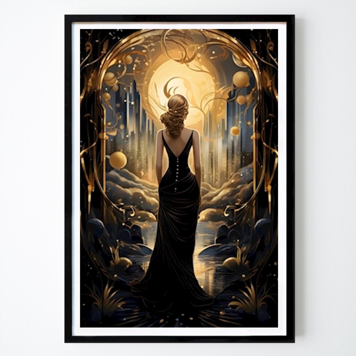 Art Deco Poster: Art Deco - Frau am Fenster von Art Deco - The Golden Era