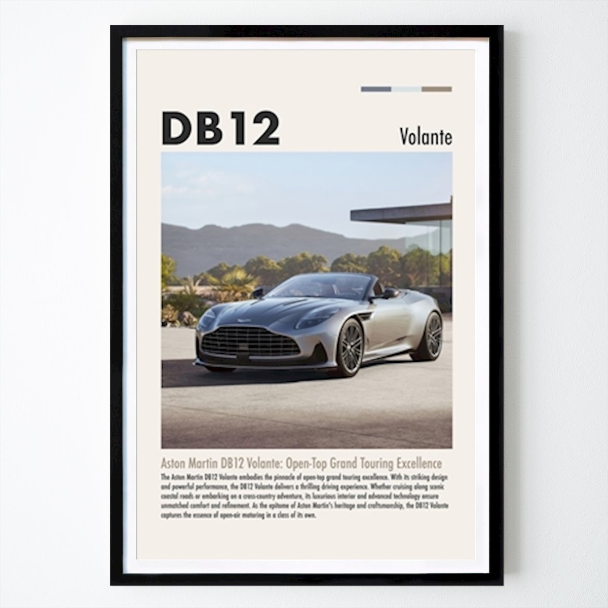Loisirs Affiche: Volant Aston Martin DB12 par Bouk de Roeck