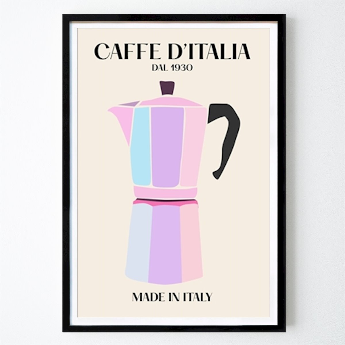 Italy Poster: Caffe D'Italia - Coffee Art by Emme