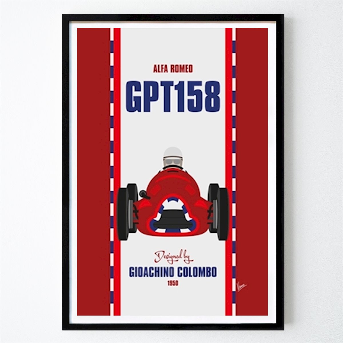Bil Plakat: MIN 1950 Alfa Romeo GPT158 av Chungkong Art