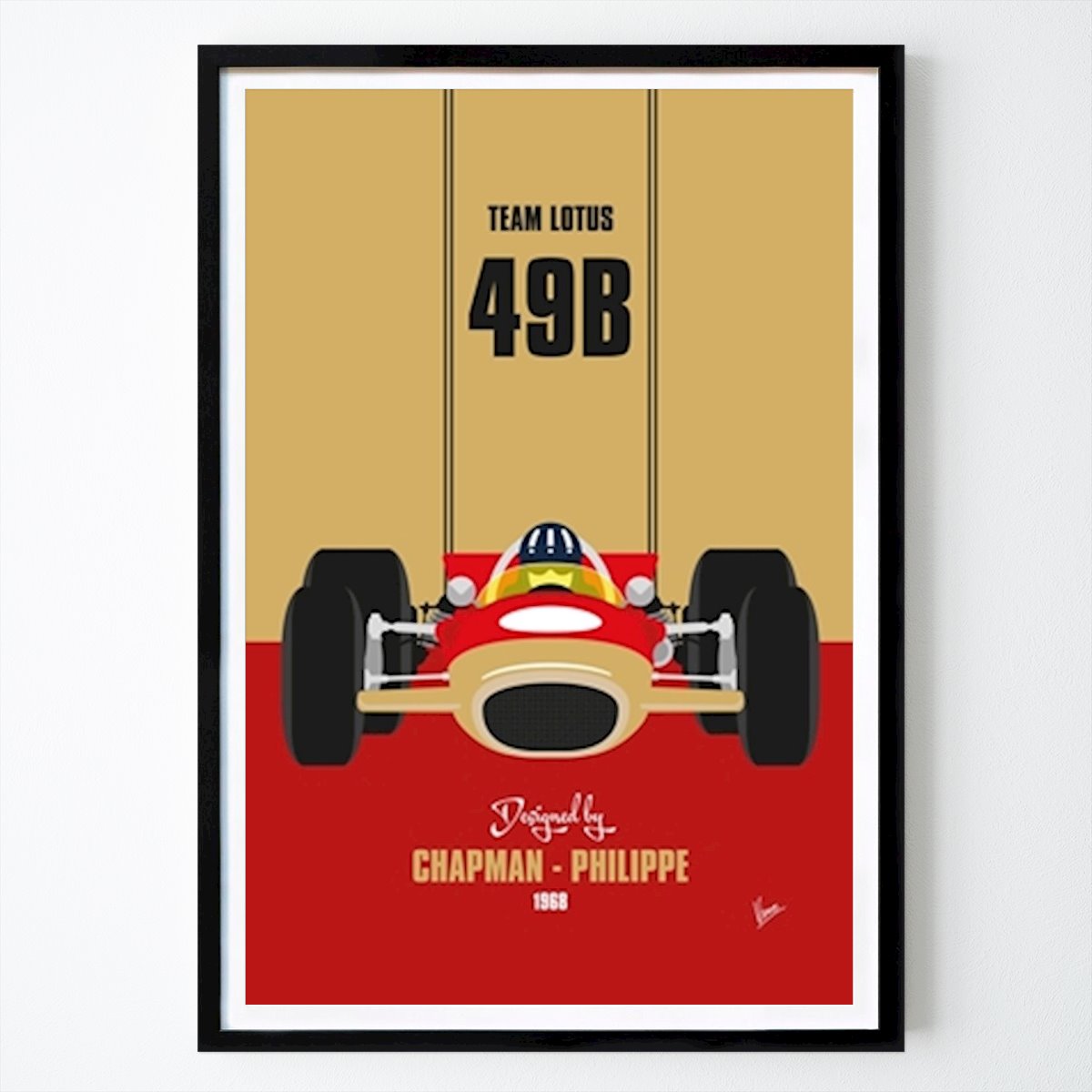 Retro & Vintage Poster: MEU Lotus 49B 1968 de Chungkong Art