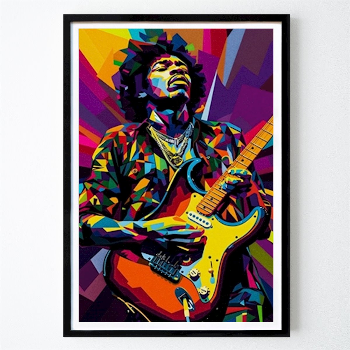 Pop Art Poster: Jimi Hendrix Wpap van Amoa Sonapi