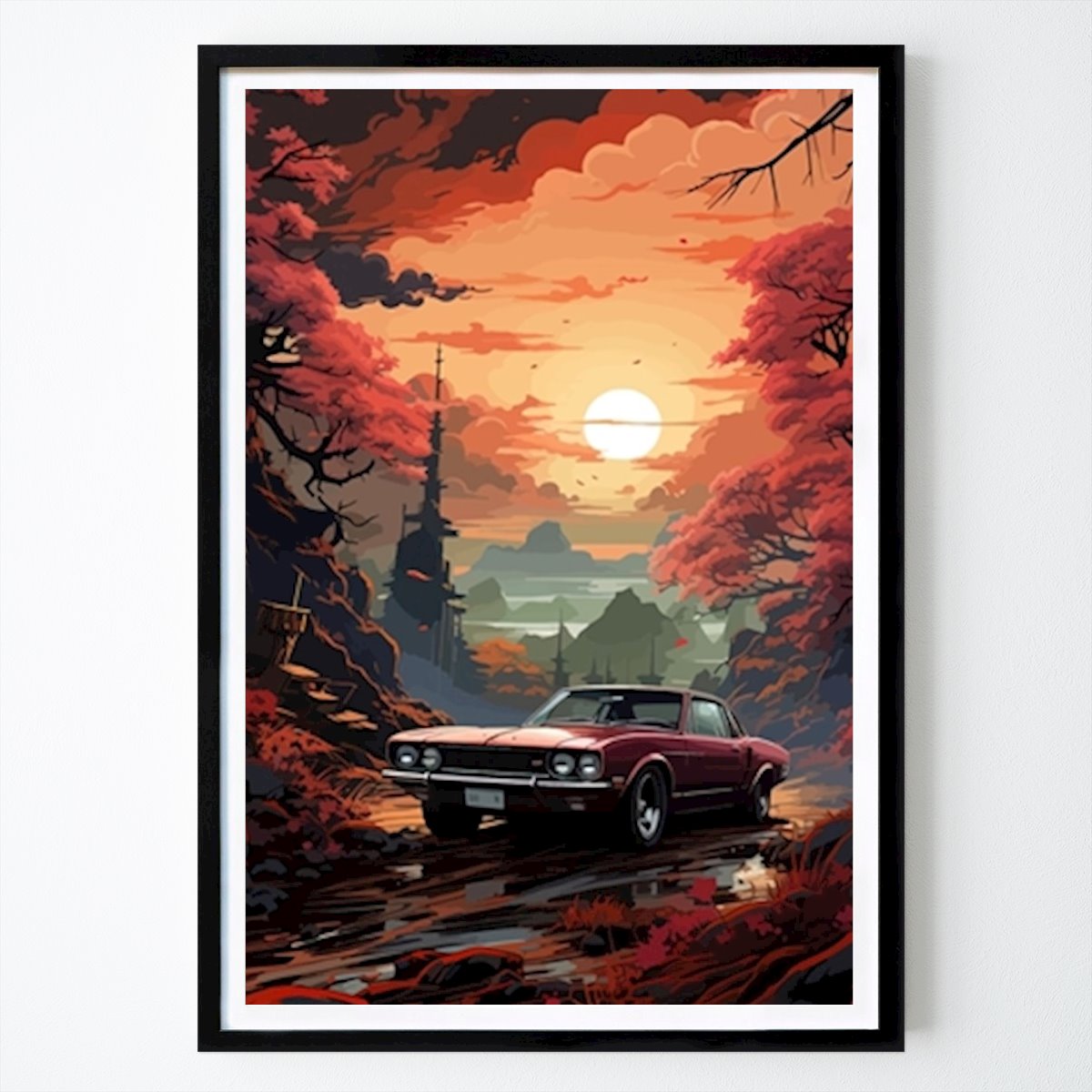 Autó Poszter: Autók vintage mozival Pod posters által