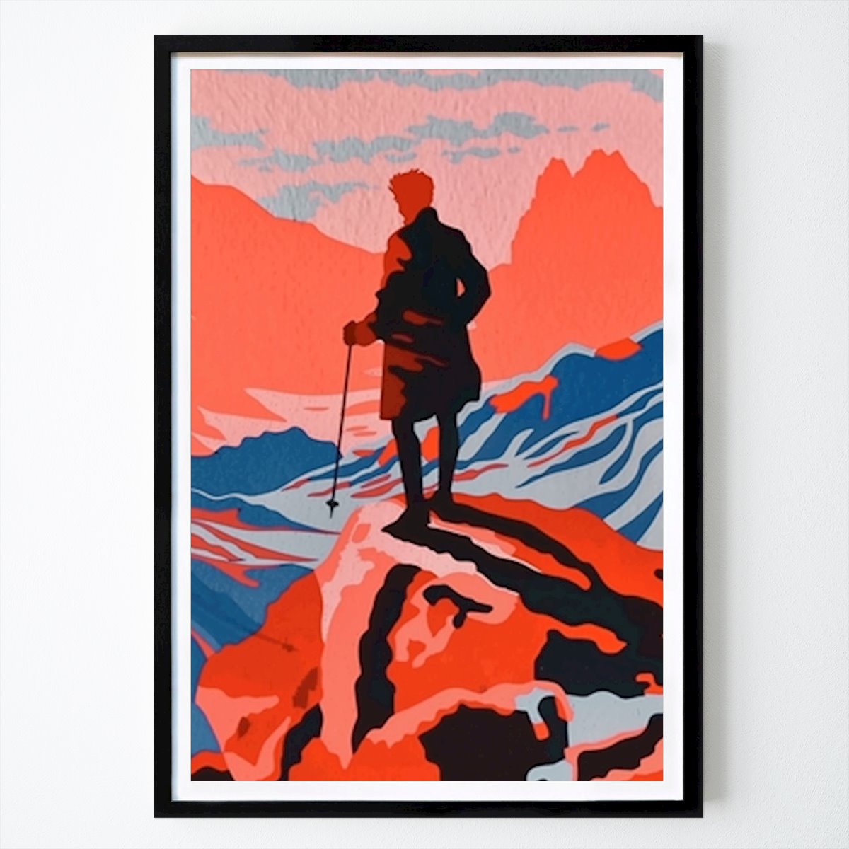 Hamburg Poster: Wanderer above the sea of fog von Frank Daske