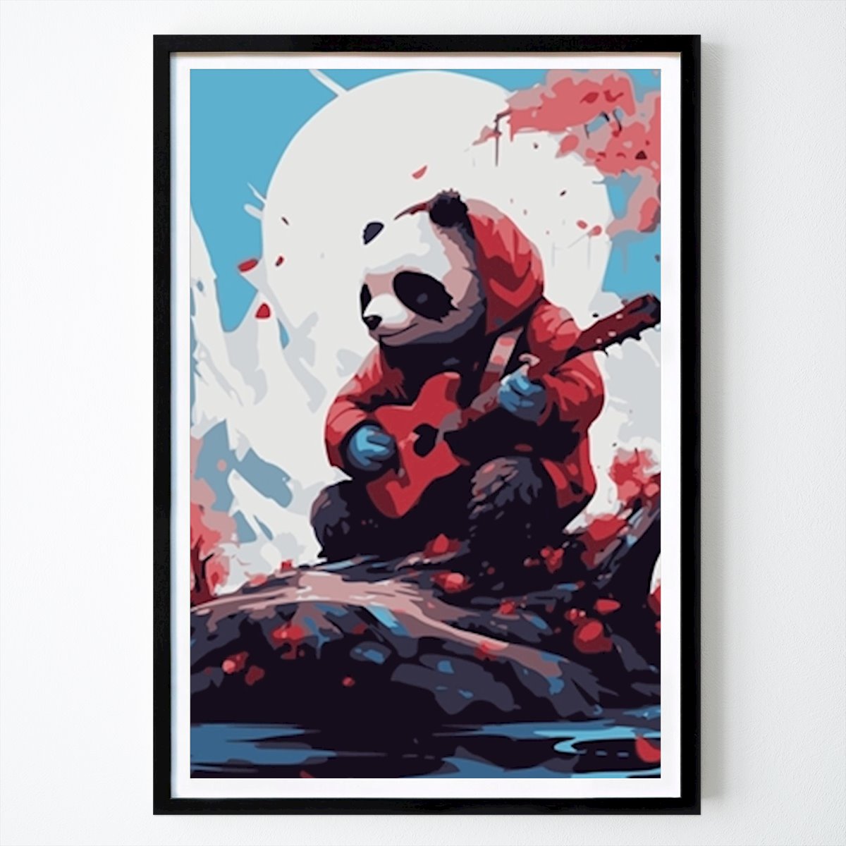 Music Poster: Cute guitar panda by Hamsah Best