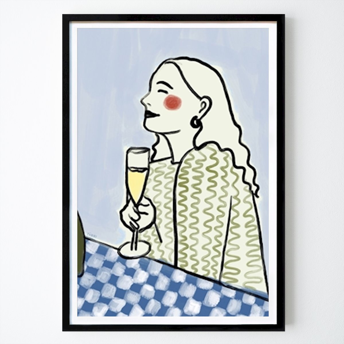 Køkkenbilleder Plakat: Bobler (blå) av Cassandra Tönissoo