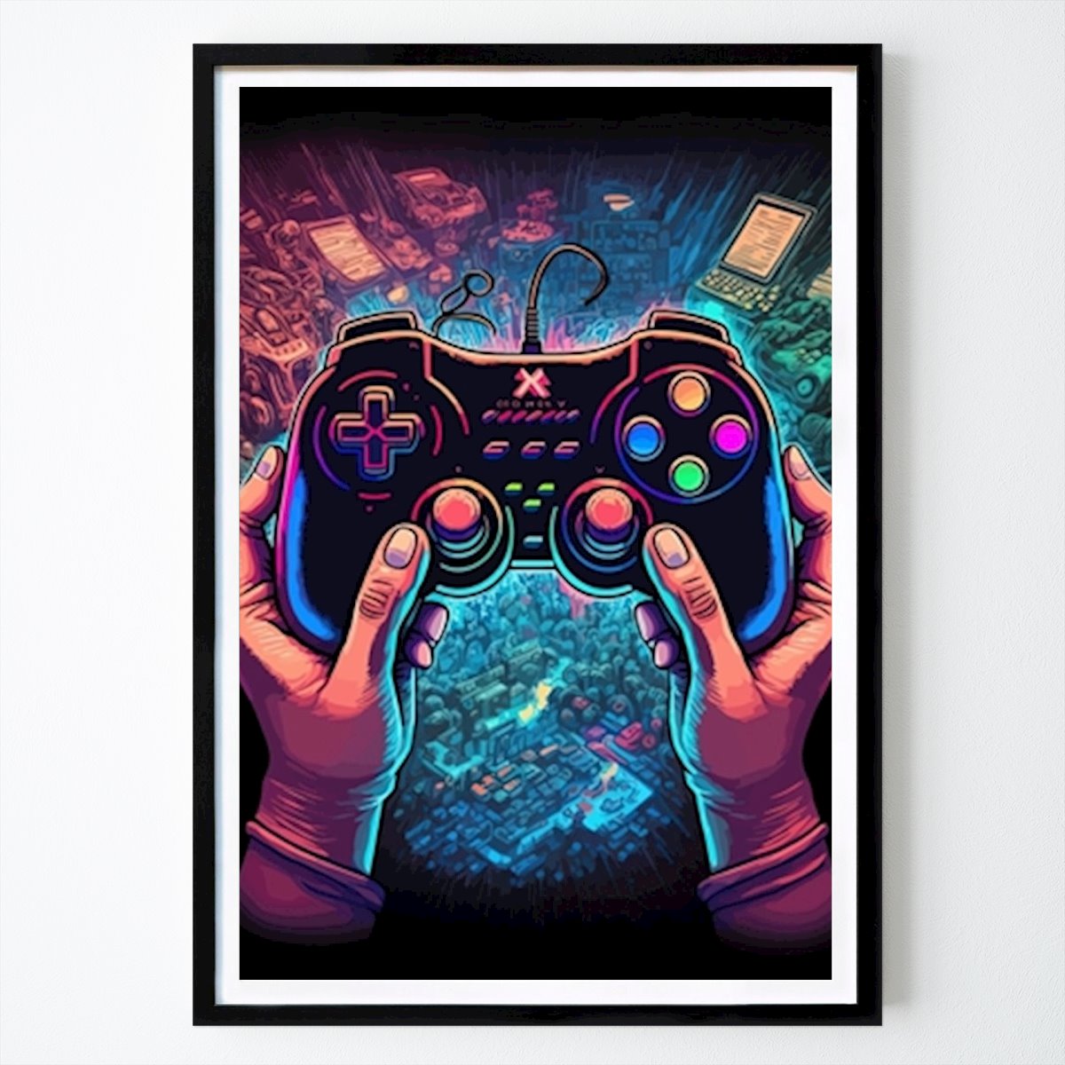 Abstracte kunst Poster: Gaming Consoul van Fapem