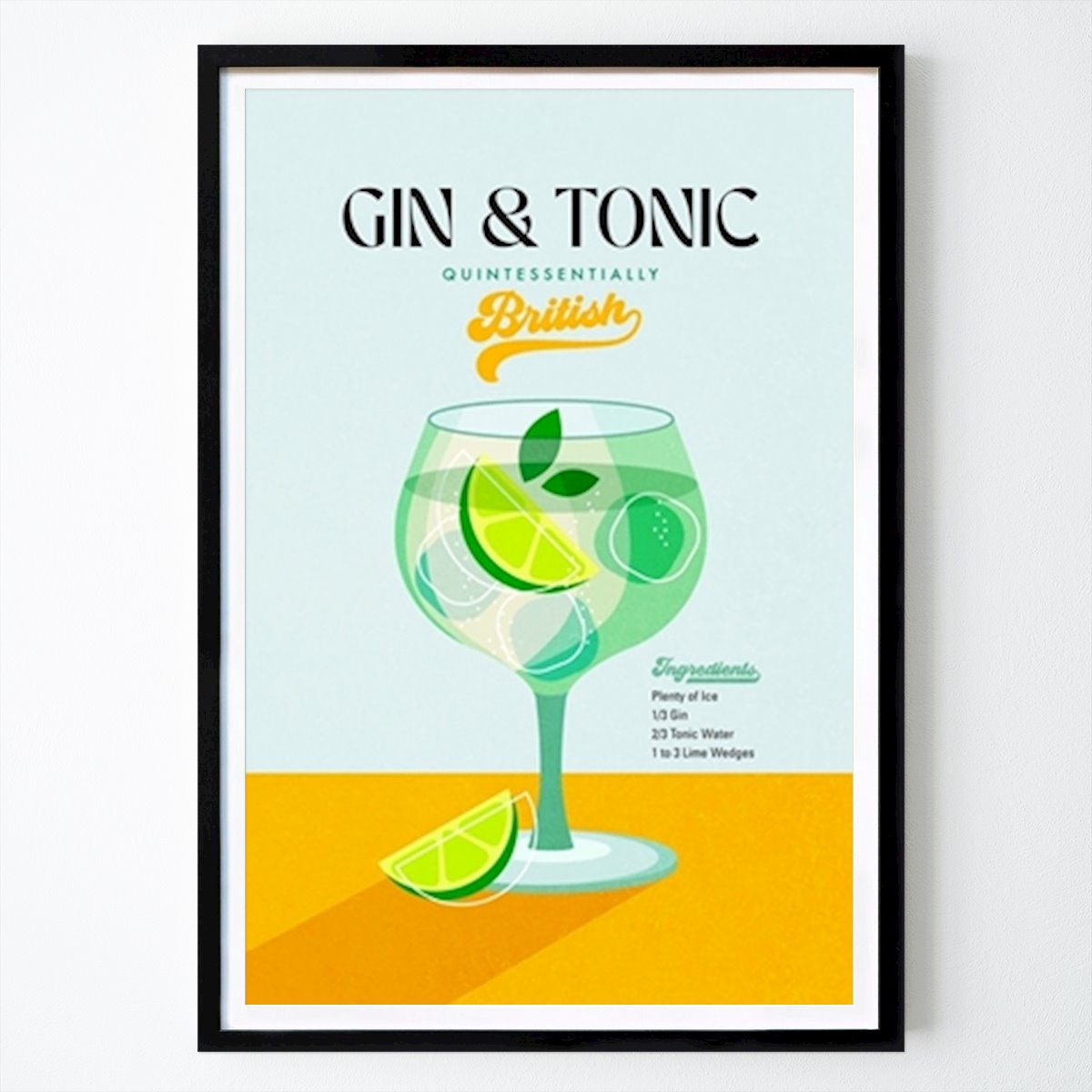 Küchen Poster: Klassischer Gin-Tonic-Cocktail von Dominique Van Roey